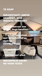 Complete slaapkamer met bureau! NIEUWSTAAT!, Ophalen, Zo goed als nieuw, Tweepersoons