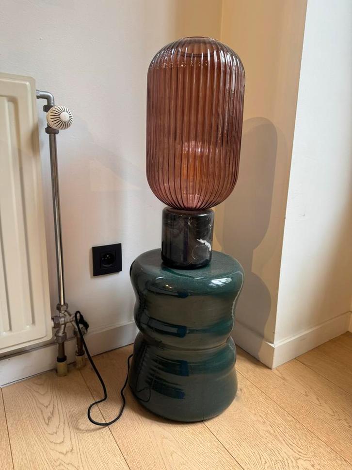 J-line Yufo tafellamp, Huis en Inrichting, Lampen | Tafellampen, Glas, Ophalen