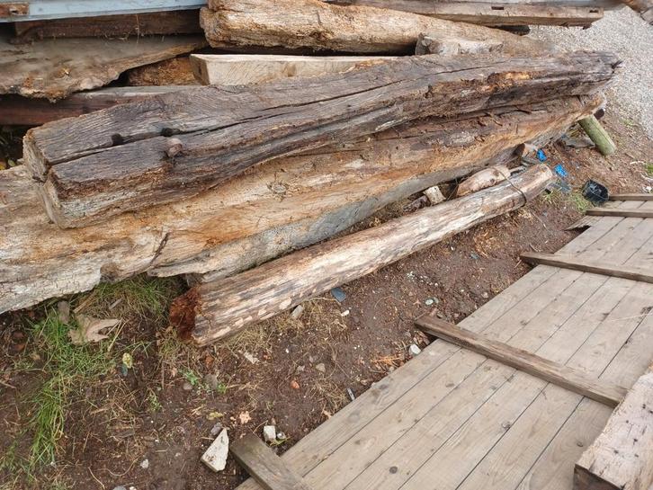 oude eiken balken, Tuin en Terras, Palen, Balken en Planken, Gebruikt, Balken, Ophalen