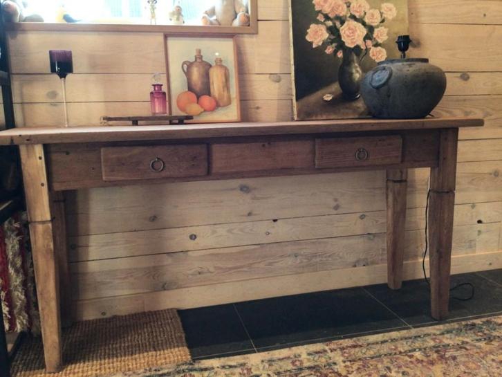 oude hoffz-style sidetable, Huis en Inrichting, Tafels | Sidetables, Nieuw, 25 tot 50 cm, 150 tot 200 cm, Rechthoekig, Teakhout