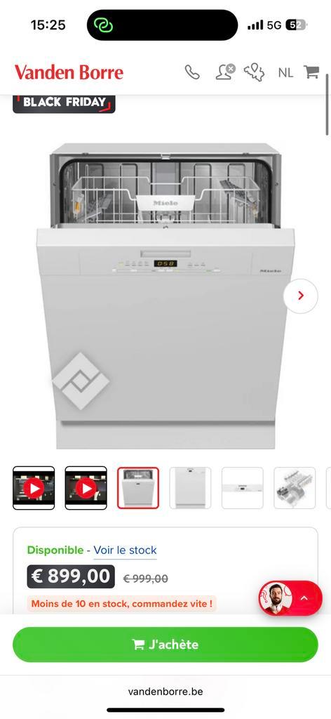 Lave vaisselle MIELE, Electroménager, Lave-vaisselle, Comme neuf, Enlèvement