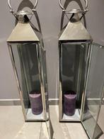 2 lanternes, Maison & Meubles, 75 cm ou plus, Gris, Comme neuf, Enlèvement