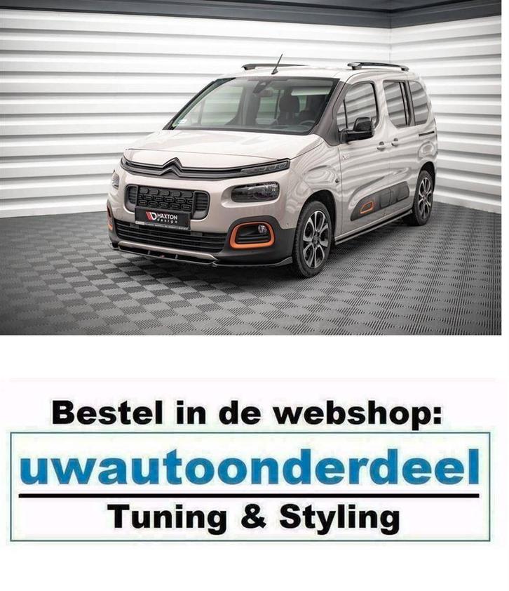 Maxton Design Spoiler Splitter Lip Voor Citroen Berlingo MK3, Auto diversen, Tuning en Styling, Verzenden