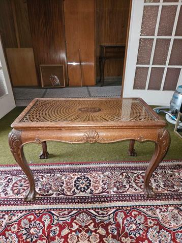 Table en rotin, Maison & Meubles, Tables | Tables d'appoint, Enlèvement, Verre