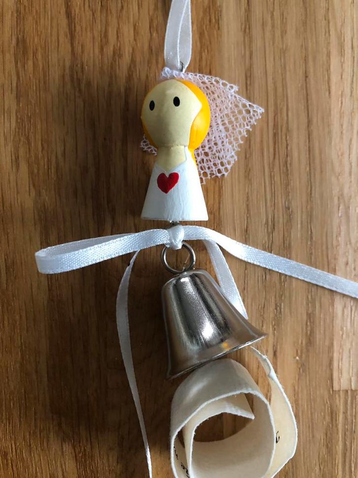 Nouveau : poupée de vœux de mariée en bois avec note de vœux, Divers, Emballage cadeau, Neuf, Enlèvement ou Envoi