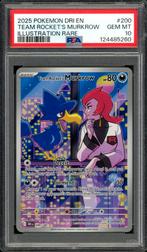 Team Rocket's Murkrow [IR] PSA 10 - 200/182 Destined Rivals, Ophalen of Verzenden, Zo goed als nieuw, Losse kaart