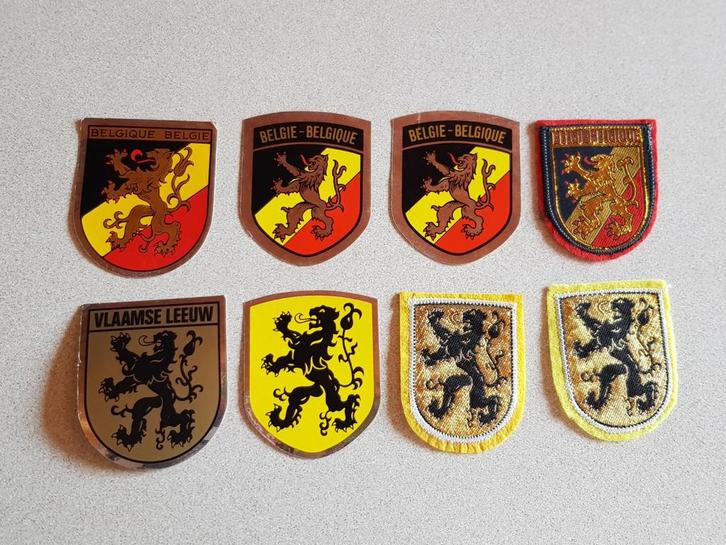 Lot stickers badges België en Vlaanderen; samen €12,50, Verzamelen, Overige Verzamelen, Zo goed als nieuw, Ophalen of Verzenden