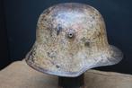 Casque en acier camouflage WW1 M16., Enlèvement ou Envoi, Armée de terre, Casque ou Béret
