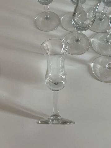 Jeneverglazen, 12cm, 10 stuks, perfecte staat beschikbaar voor biedingen
