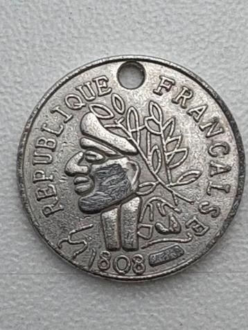 Franse republiek 1808 antiek medaille beschikbaar voor biedingen
