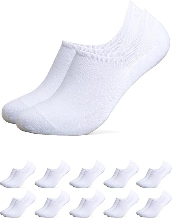 Onzichtbare bamboesokken | Nieuw, Kleding | Dames, Sokken en Kousen, Nieuw, Sokken en Kniesokken, Overige maten, Wit, Verzenden