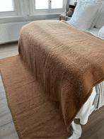 VINTAGE DEKEN WOONDEKEN BED SOLE MIO  WOLLICHTBRUIN ZGSTAAT, Enlèvement ou Envoi, Brun, Utilisé, Couverture ou Couette