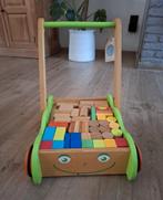 Houten loopwagentje met blokken!, Ophalen, Zo goed als nieuw
