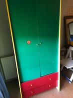 rode en groene kledingkast en laden voor de kinderkamer, Ophalen, Met hangruimte, 50 tot 100 cm, Zo goed als nieuw