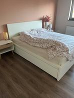 Malm bed ikea, Huis en Inrichting, Slaapkamer | Bedden, Ophalen, Gebruikt, Wit, Tweepersoons