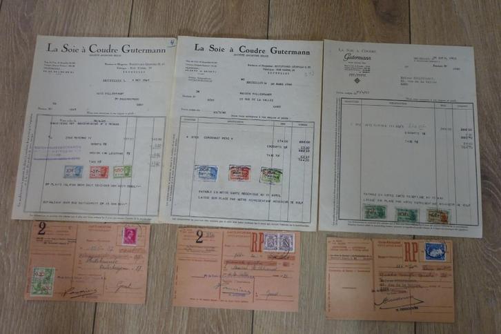Documenten "La Soie à Coudre Gutermann", Verzamelen, Merken en Reclamevoorwerpen, Gebruikt, Ophalen of Verzenden