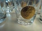 Dubonnet  glazen gouden embleem roi de france louis vintage, Verzamelen, Ophalen, Gebruikt, Borrel- of Shotglas