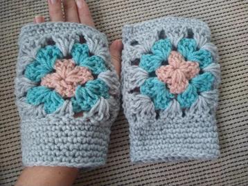 Granny square wanten handschoenen handmade handgemaakt  Gema