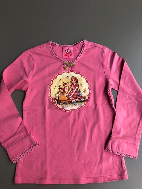 Roze t-shirt met print Mim-pi 128, Kinderen en Baby's, Kinderkleding | Maat 128, Gebruikt, Meisje, Shirt of Longsleeve