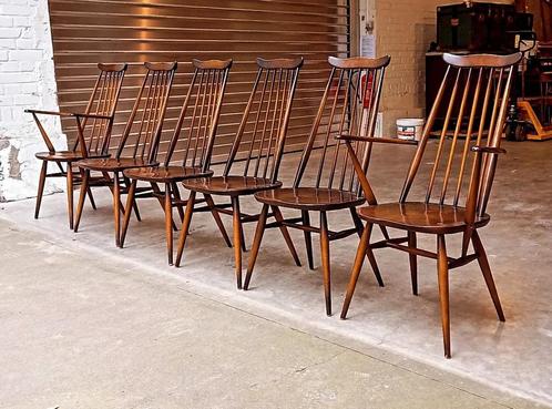 Vintage Lucian Randolph Ercolani eetkamerstoelen uit de jare, Huis en Inrichting, Stoelen, Zo goed als nieuw, Hout, Ophalen