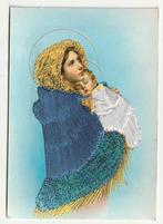 Religion - Carte brodée - La Vierge et l'Enfant, Comme neuf, Carte ou Gravure, Envoi, Christianisme | Catholique