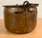 Chaudron en cuivre à usage de cache pot., Antiquités & Art, Antiquités | Bronze & Cuivre, Cuivre