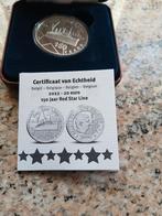 €20 RODE STERLIJN 925 ZILVEREN MUNT, Setje, Zilver, België, Overige waardes