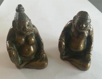 Paar erotische Aziatische bronzen beelden beschikbaar voor biedingen