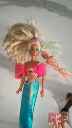 Zeemeermin Barbie mama en 2 baby’s, Ophalen of Verzenden, Gebruikt, Barbie