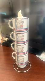 Ensemble de 4 tasses motif chat, Ophalen of Verzenden, Gebruikt, Kop(pen) en/of Schotel(s)