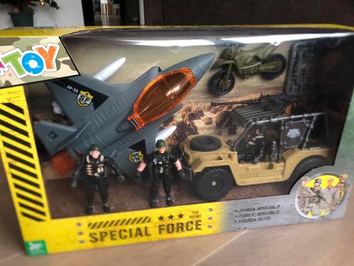 Boite jouets avion jeep moto et figurines militaires - NEUF, Kinderen en Baby's, Speelgoed |Speelgoedvoertuigen, Nieuw, Ophalen of Verzenden