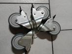 4 x zwenkwielen met rem...hoogte 10cm....0478028005, Doe-het-zelf en Bouw, Zwenkwielen, Ophalen of Verzenden, Zo goed als nieuw