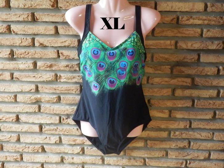 (21)- maillot femme t.XL vert noir - BPC - neuf -, Kleding | Dames, Badmode en Zwemkleding, Nieuw, Badpak, Zwart, Ophalen of Verzenden