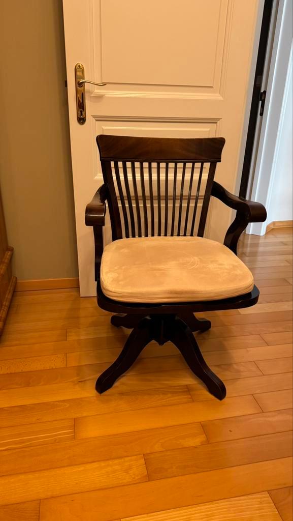 Vintage Bureaustoel in landelijke stijl, Maison & Meubles, Chaises de bureau, Utilisé, Chaise de bureau, Brun, Enlèvement