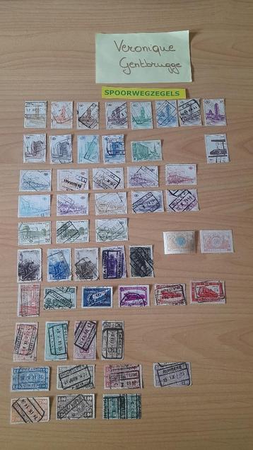 50 Spoorweg postzegels België (1934-1982) beschikbaar voor biedingen