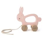 Houten trekfiguur Mrs. Rabbit en andere varianten, Ophalen of Verzenden, Nieuw, Overige typen, Met wieltjes