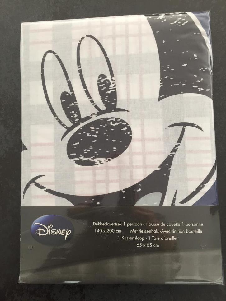 Mickey Mouse dekbedovertrek + sloop, Kinderen en Baby's, Kinderkamer | Beddengoed, Nieuw, Dekbedovertrek, Blauw, Ophalen of Verzenden