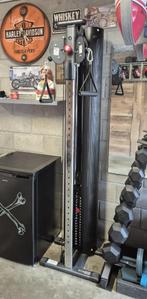 Fitnesstoestel - Dubbele kabelpully 90kg, Sport en Fitness, Ophalen, Benen, Krachtstation, Zo goed als nieuw