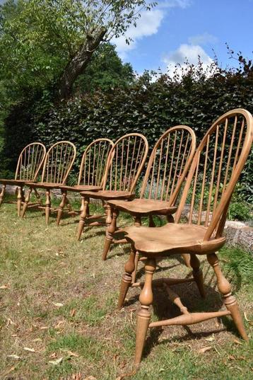 6 windsorstoelen licht eikenhout beschikbaar voor biedingen