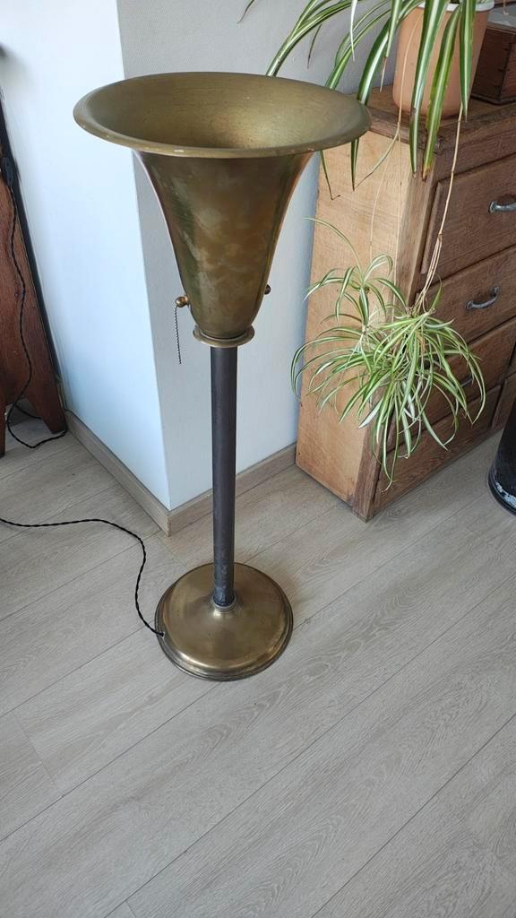 Ancienne lampe art déco en laiton 1930, Maison & Meubles, Lampes | Autre, Comme neuf