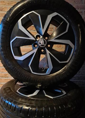 16 inch Skoda Kamiq Velgenset 5x100 Continental 5-6mm  beschikbaar voor biedingen