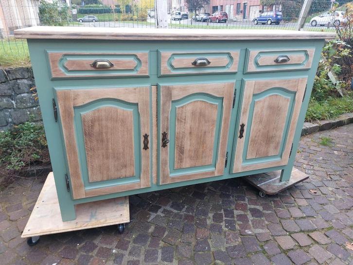 Prachtig oud dressoir, massief dressoir, Huis en Inrichting, Kasten | Dressoirs, Zo goed als nieuw, Eikenhout, Ophalen