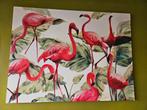 Schilderij canvas flamingo's, Schilderij, Zo goed als nieuw, Ophalen