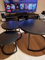 Set van 3 Moderne Salontafels – Zwart & Stijlvol!, Huis en Inrichting, Tafels | Salontafels, Ophalen, Minder dan 50 cm, Rond, Minder dan 50 cm