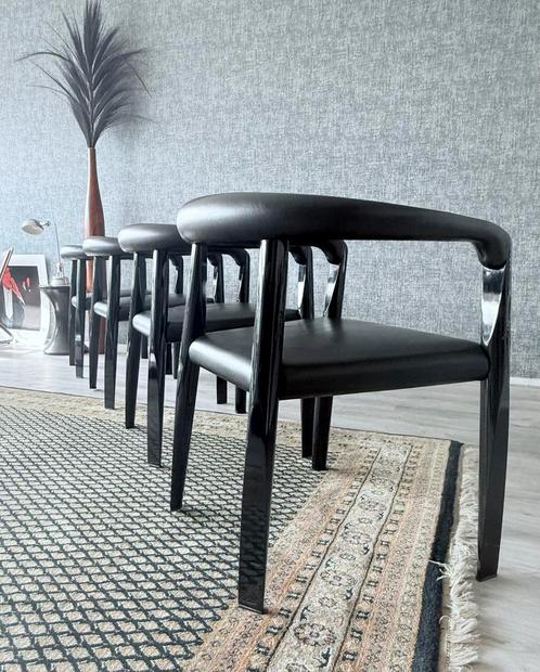4 Molteni “Miss” Chairs – Afra & Tobia Scarpa, 1986, Antiek en Kunst, Antiek | Meubels | Stoelen en Sofa's, Ophalen