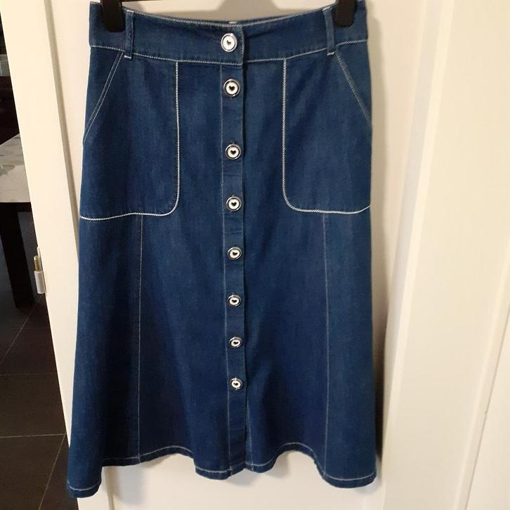 CAROLINE BISS Jeans-panden-rok Maat: 38 Prijs: € 7, Kleding | Dames, Rokken, Zo goed als nieuw, Maat 38/40 (M), Blauw, Onder de knie