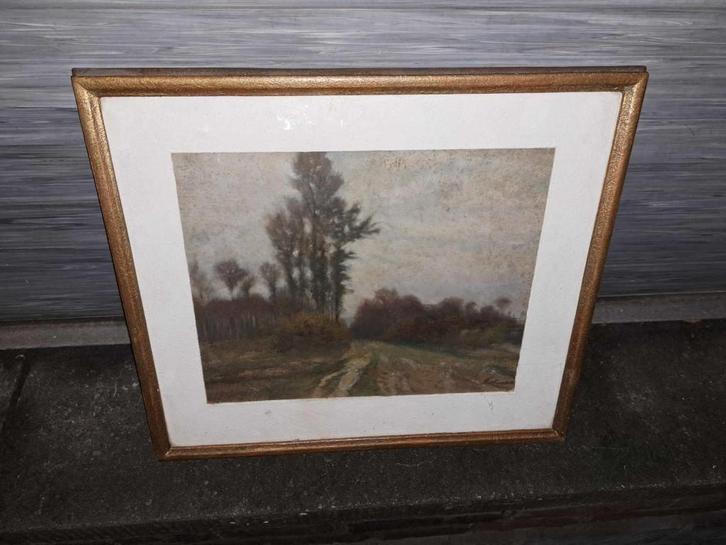 huile sur panneau encadre signe, Antiquités & Art, Art | Peinture | Classique, Enlèvement ou Envoi