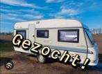 Caravan gezocht. Kijk beschrijving, Caravans en Kamperen, Overige merken, Stapelbed, 2000 kg en meer, 8 meter en meer