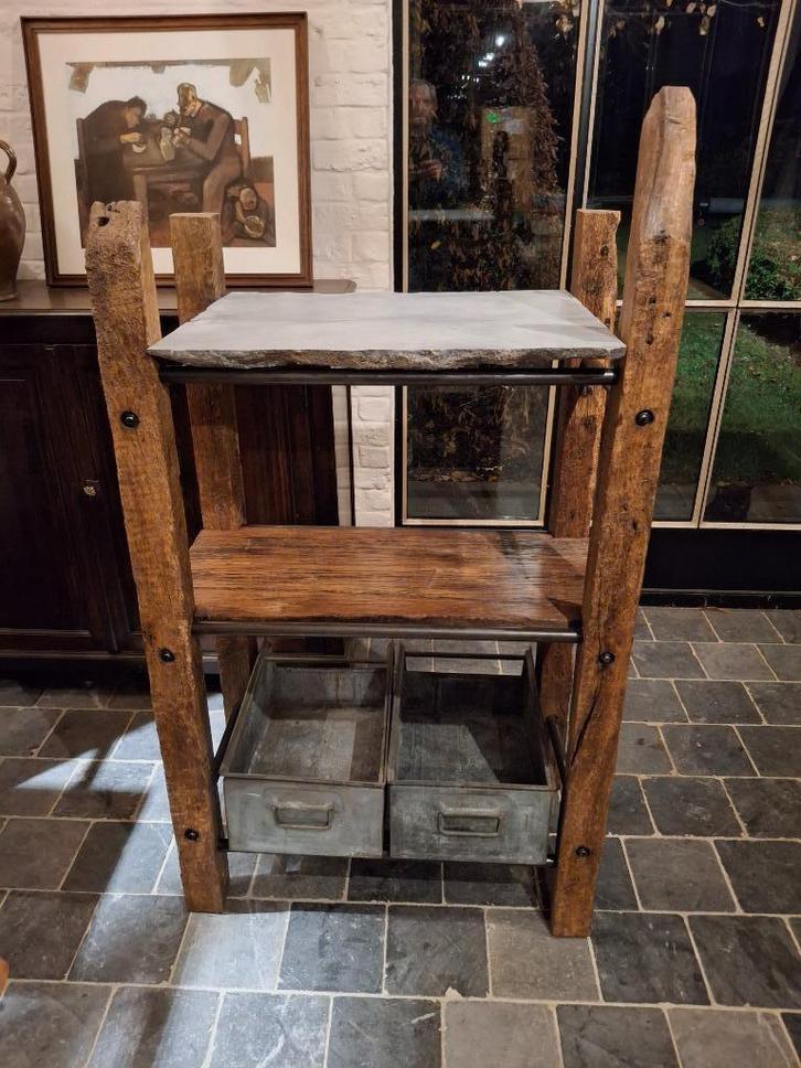 Stevig industrieel vintage rek, Maison & Meubles, Armoires | Étagères, Enlèvement