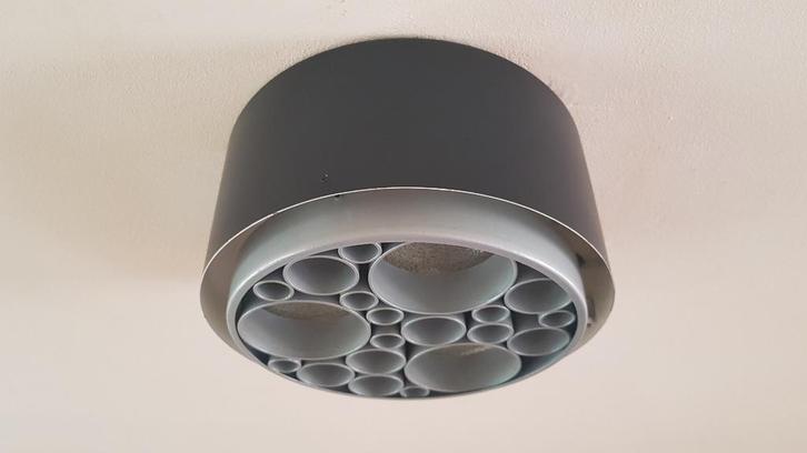 Raak Alliance lamp jaren 60, Huis en Inrichting, Lampen | Plafondlampen, Zo goed als nieuw, Glas, Metaal, Ophalen of Verzenden